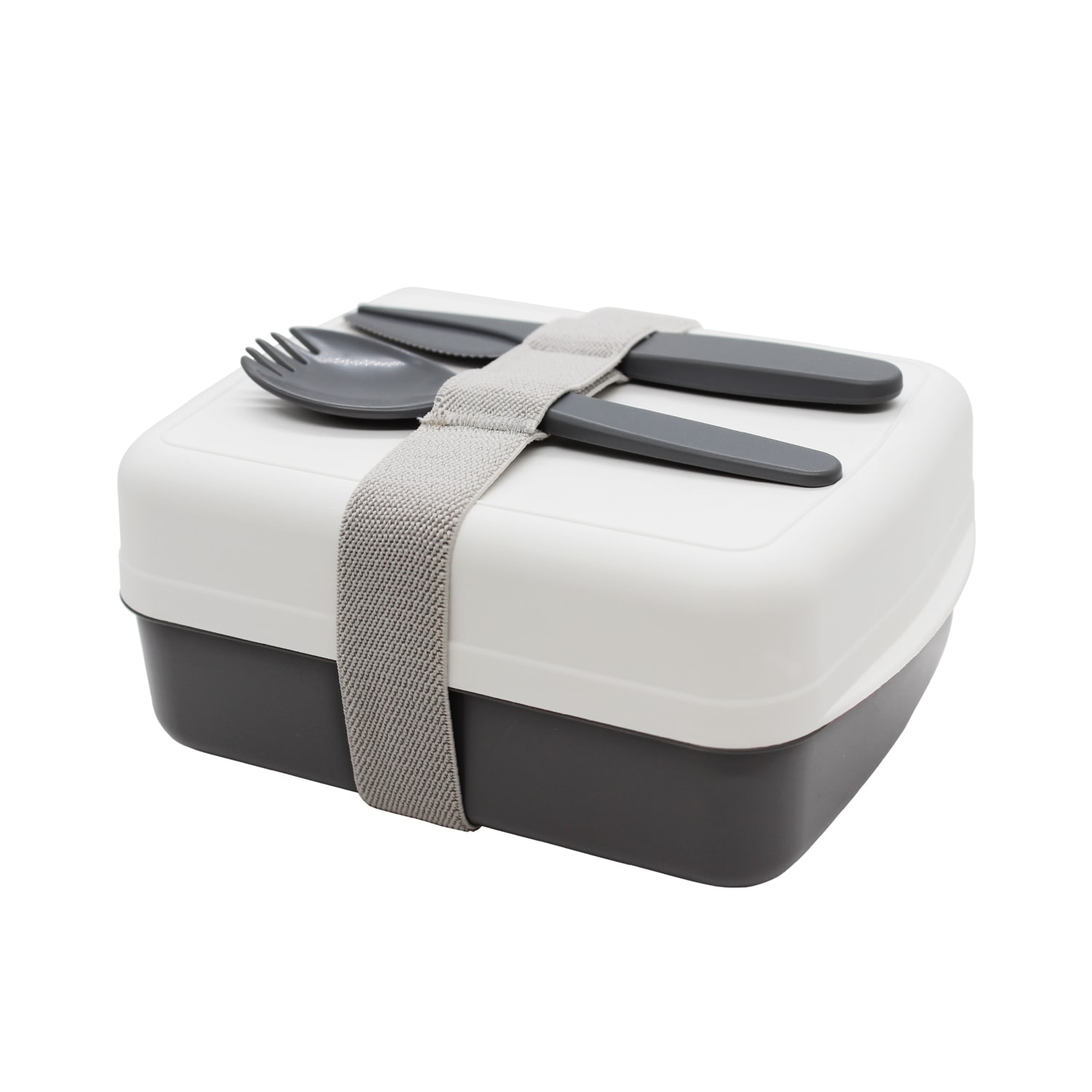 Lunch Box Lunch Green Line with Cutlery