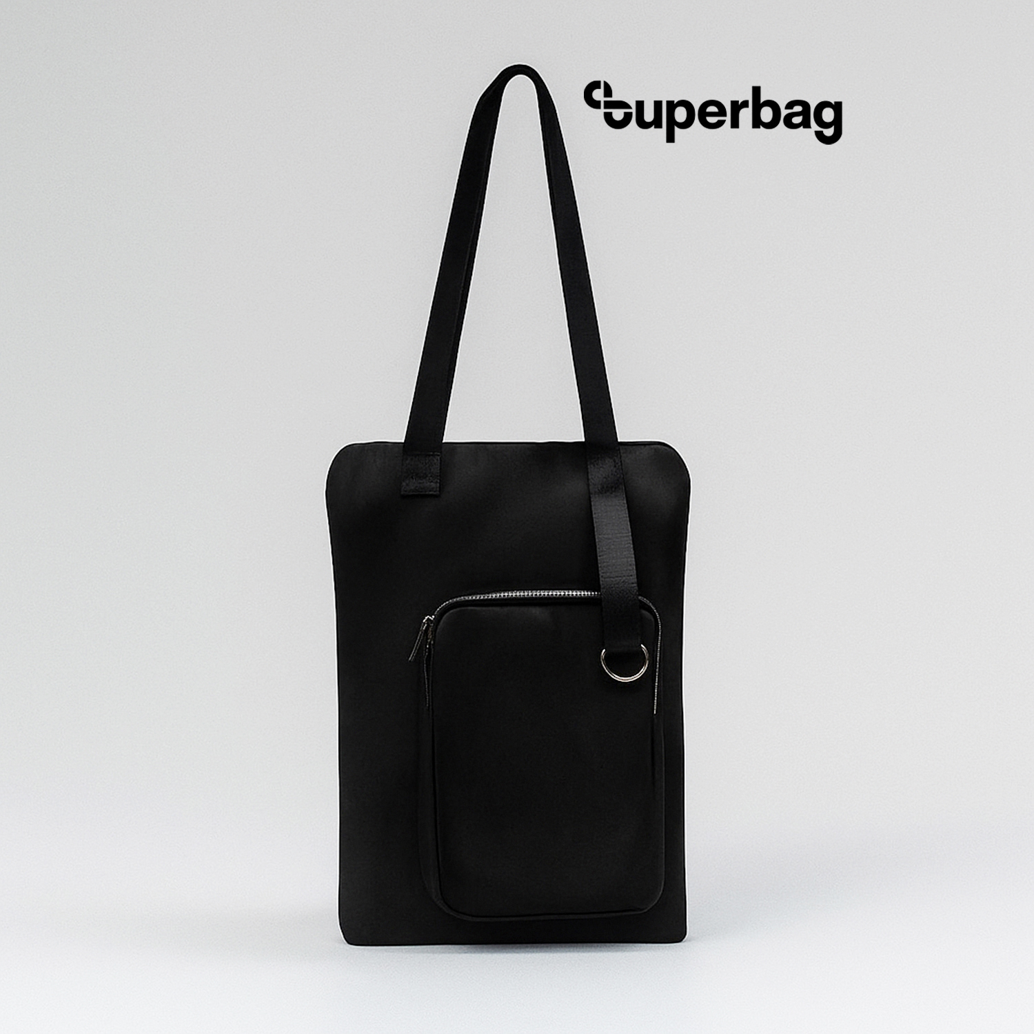 Шоппер Superbag Pocket с внутренним креплением карабин и чехлом для мелочей - фото 1